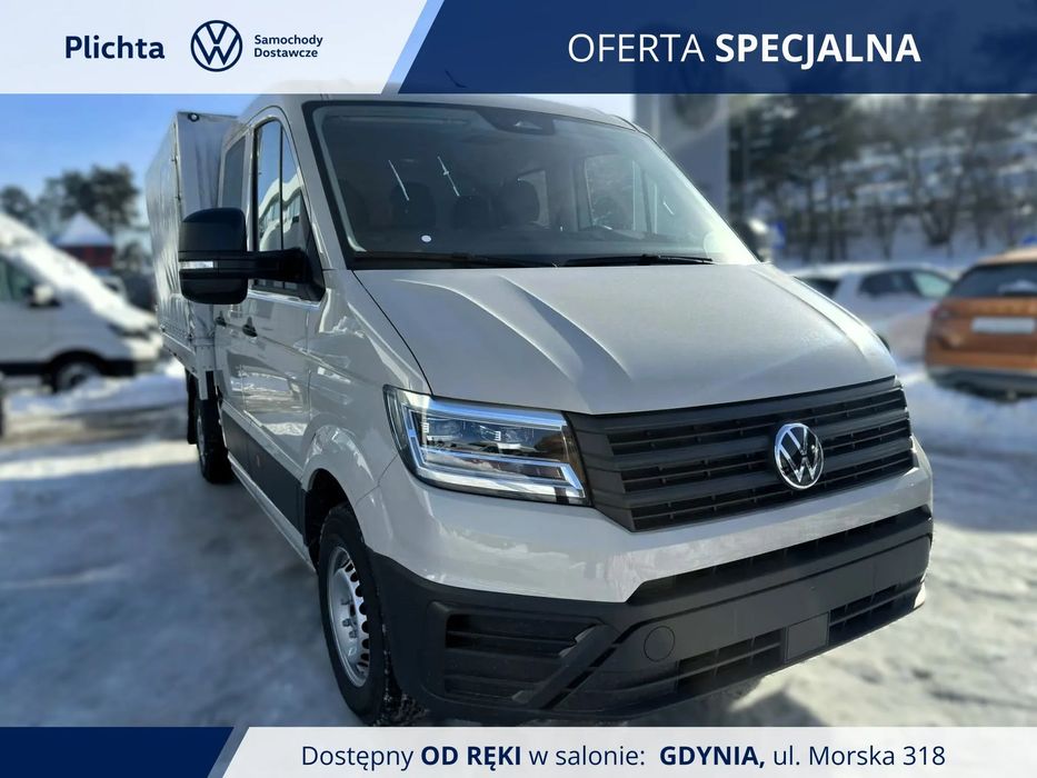 Volkswagen Crafter  PLANDEKA , podwójna kabina, 7 miejscowy, od ręki!