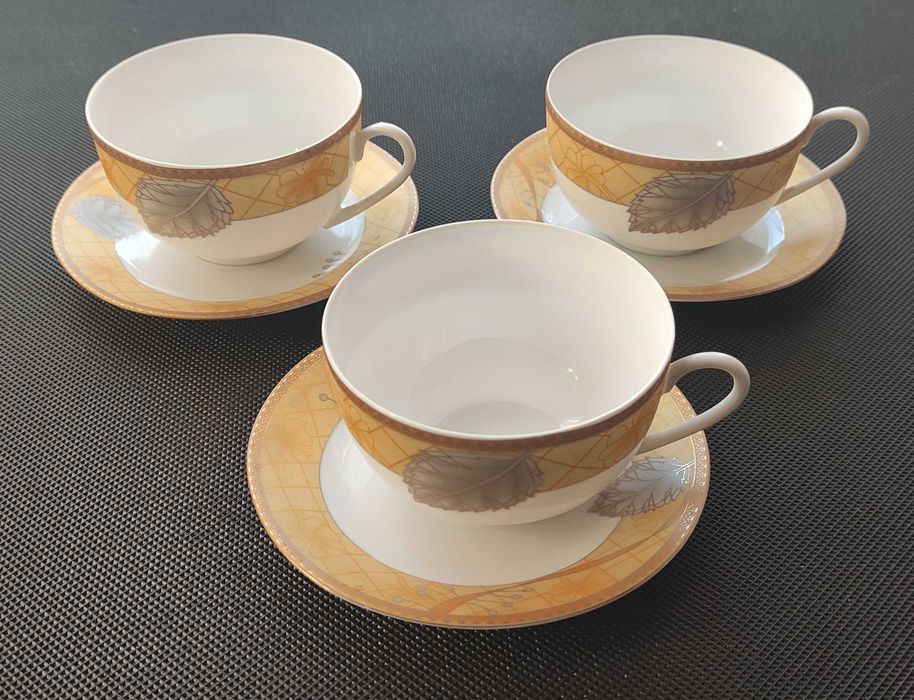 Kolekcjonerska porcelana angielska Windsor House-filiżanka+spodek-3szt