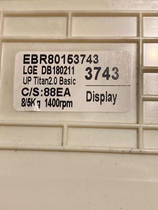 Moduł sterujący programator pralki Lg