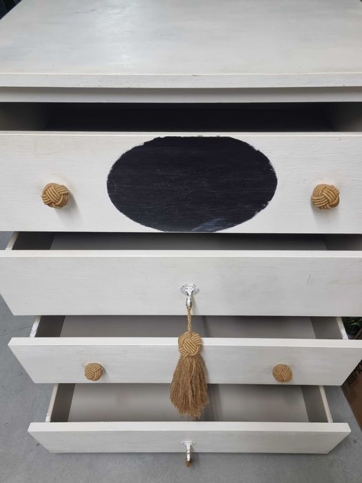 Cómoda Ikea 4 GAVETAS 74X70X45CM branco com puxadores personalizados