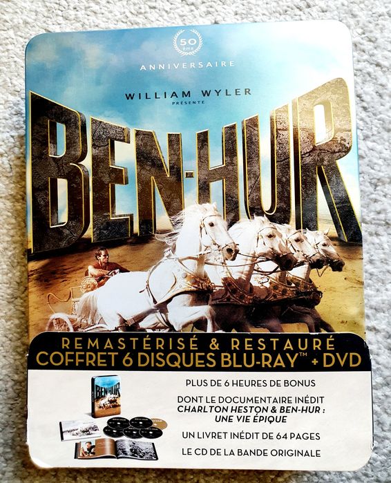 Ben-Hur 3bluray + 2dvd + 1cd music audio