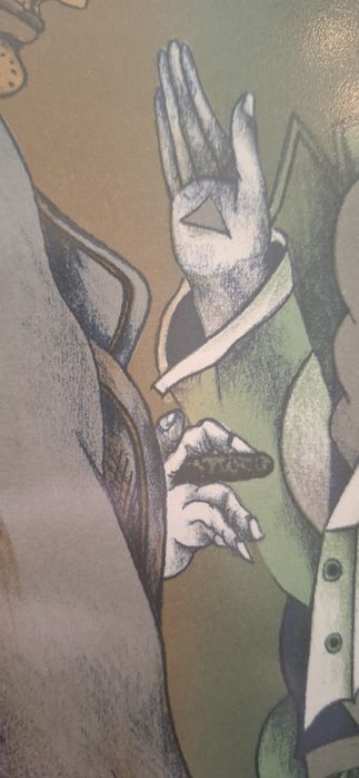 Кольорова літографія "Фауст і Мефістофель".  Annette Ziegler