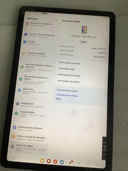 Tablet Samsung Galaxy S6 Lite 2022   SM-P613