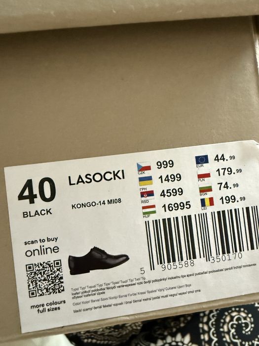 Buty lasocki kongo do garnituru pantofle eleganckie