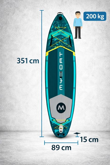 Надувна Сап Дошка 11.6 / Sup Board, розмір 351см х 89см х 15см (GoPro), спорт, рибалка
