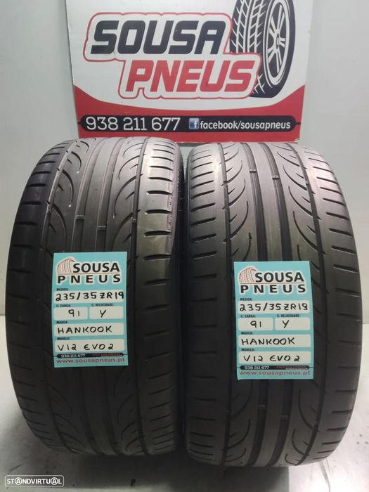 2 pneus semi novos 235-35r19 hankook - oferta dos portes