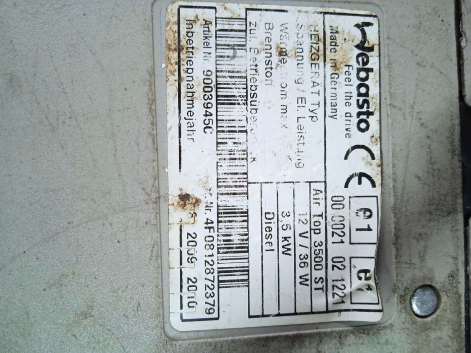 12 v.Webasto air top 3500, Вебасто , автономка 12 v!
