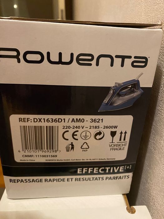 Ferro de engomar a vapor  Rowenta effective 2400W novo