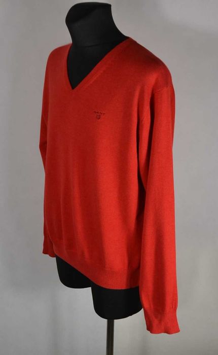 GANT Classic Cotton Sweter Męski XL Vneck Super Stan Rare Oryginalny