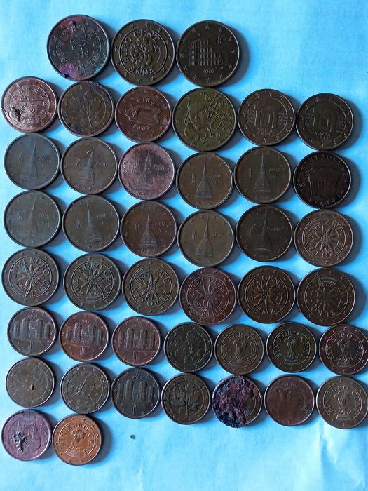 Moedas de euro com erro de cunhagem
