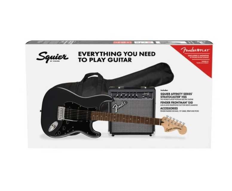 Conjunto de guitarra elétrica e extras necessários (como novos)