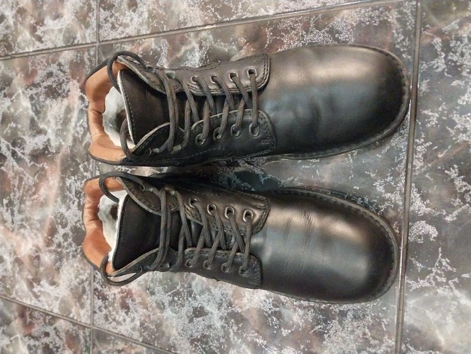 Ботинки Clarks кожаные с мехом