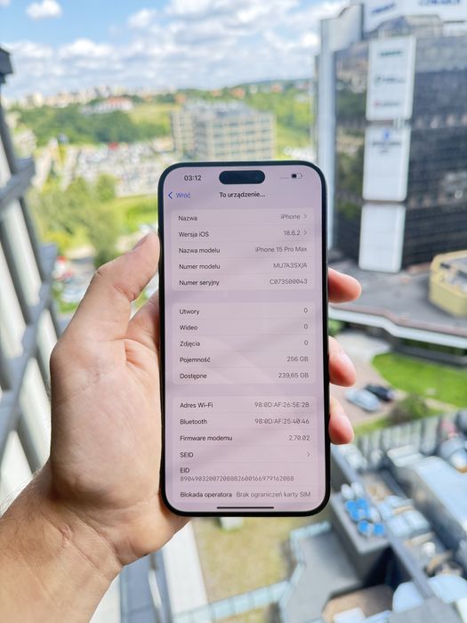 iPhone 15 Pro Max 256 GB Niebieski Gratis Kabel