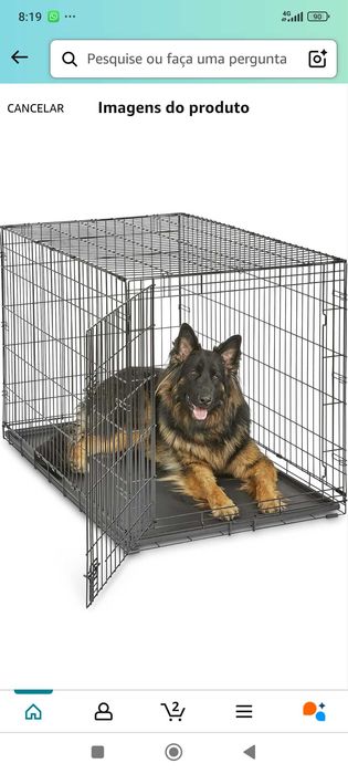 Gaiola para cães metal