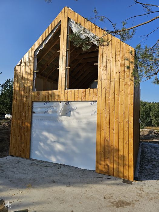 Dom 35m - konstrukcja szkieletowa 35+35m2
