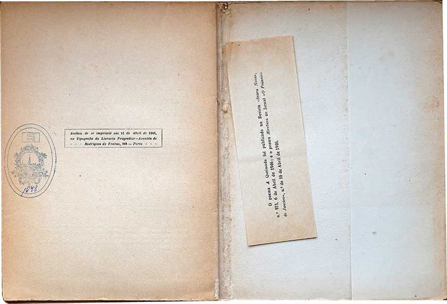 Livro Raro Estrada Nova (1946) Papiniano Carlos - Capa Júlio Pomar - Assinado