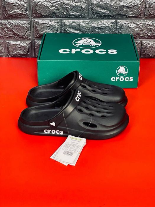 Черные мужские crocs/ кроксы пенка на лето шлепанцы crocs размер 40-46