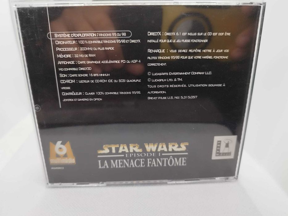 Star Wars Episode I: A Ameaça Fantasma (La Menace Fantôme) PC CD-ROM Original