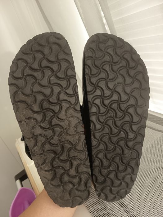 Биркенштоки шкіряні клоги сабо Birkenstock Boston 39 чорні