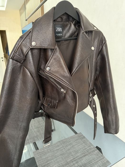 Куртка zara екошкіра