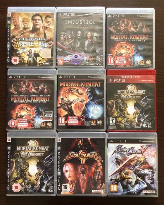Sony PlayStation 3: Mortal Kombat, Tekken Persona Folklore Kkller is Dead, UFC Valkiria Fight Night Champion, Asuras Wrath Catherine Soul Calibur