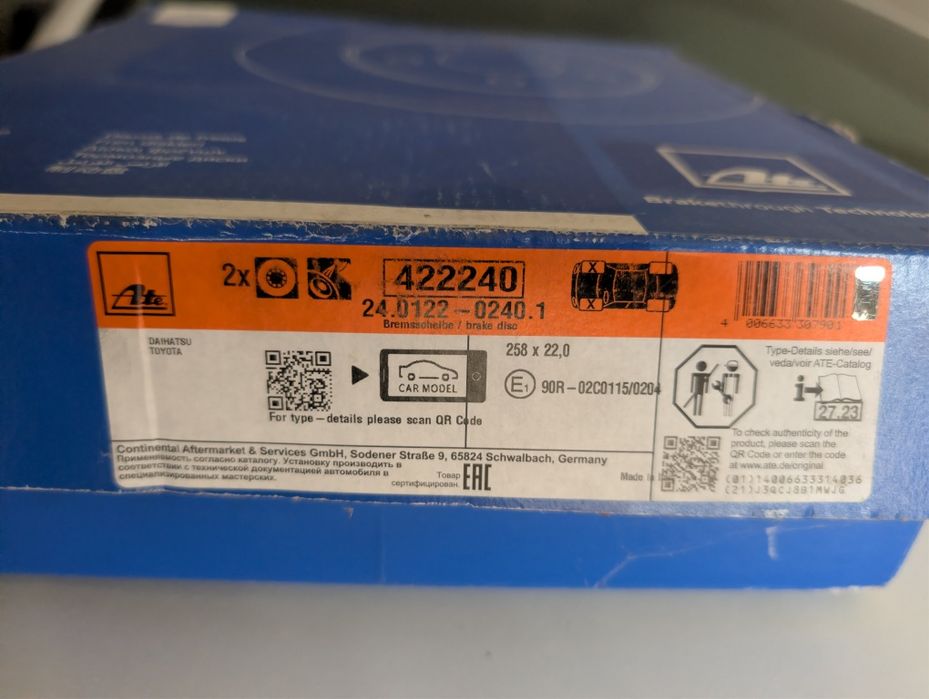 Travões de Disco Toyota Yaris