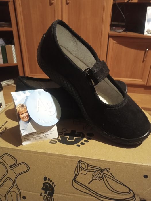 Buty ortopedyczne półbuty damskie WYGODNE 36