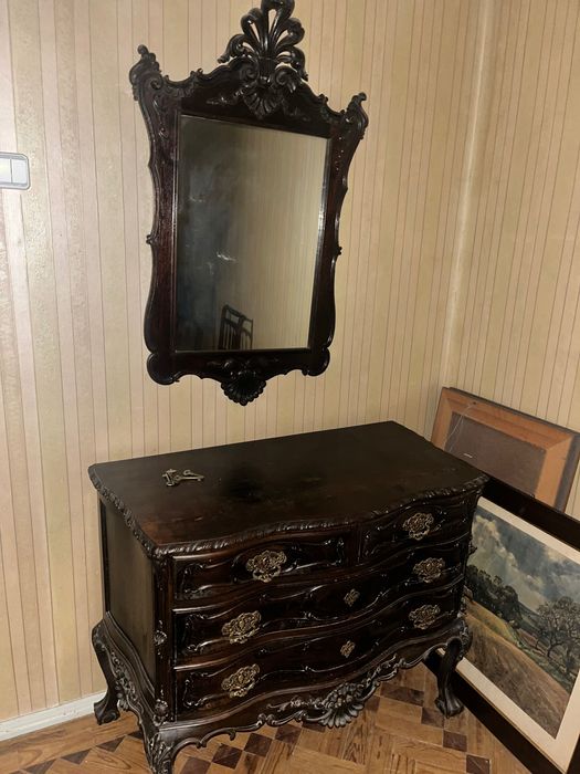 Conjunto espelho e cómoda