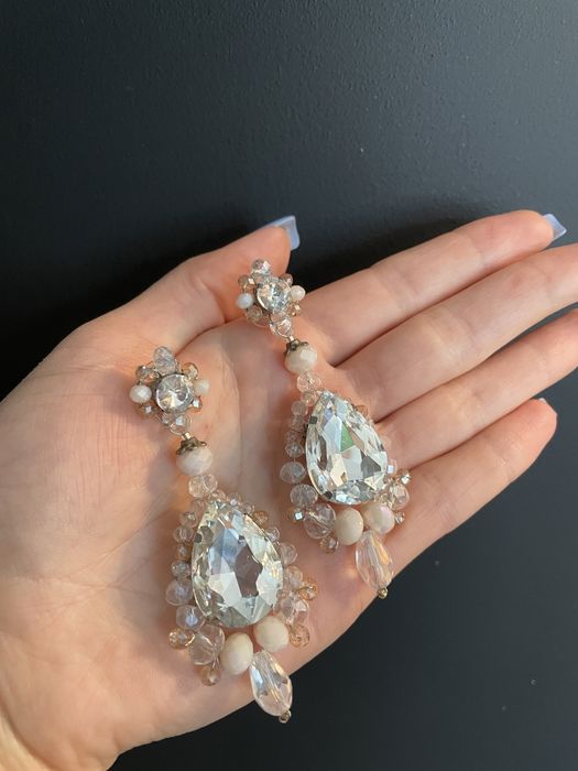 Diadem ślubny/Kolczyki (komplet)