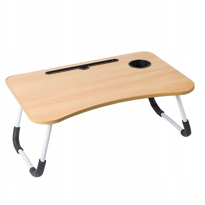 Składany Stolik Pod Laptopa Komputer Tabletpodstawka Łóżka Drewniany