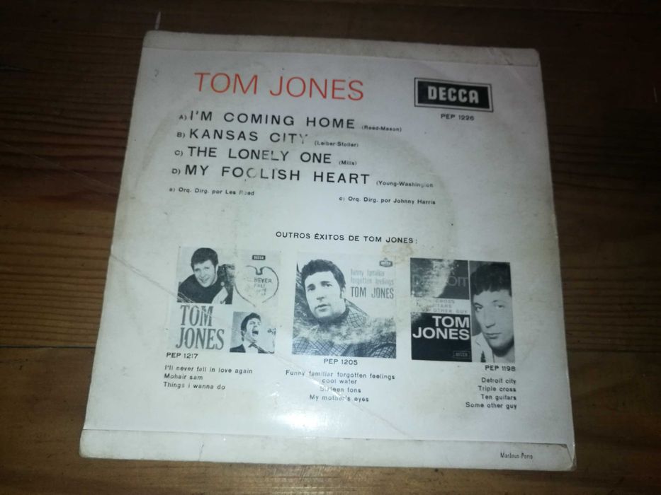 Tom Jones - I'm Coming Home (Ed Portuguesa - 1967) SINGLE