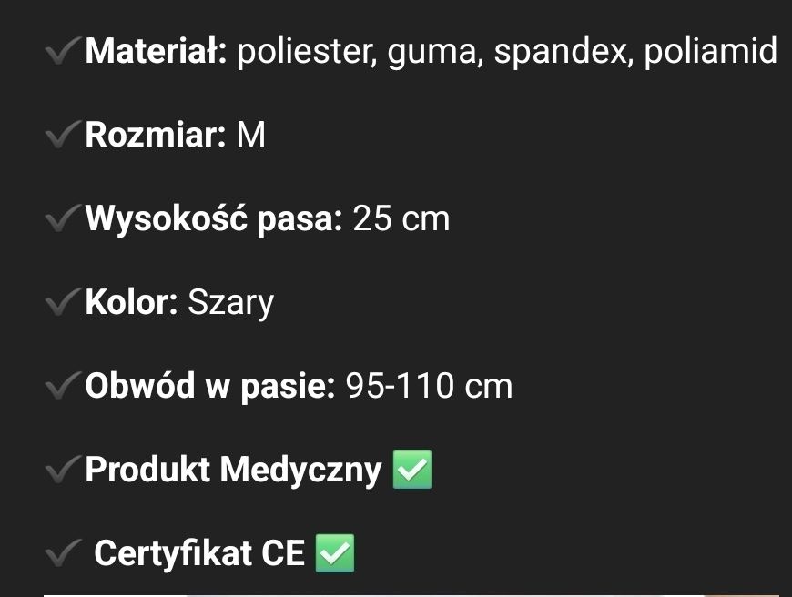 Pas ciążowy odciążający kręgosłup Tynor