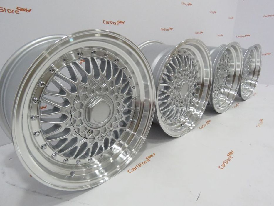 Jantes Look BBS RS 16 x 8 et 25 + 9 et 20 4x100/108 Silver