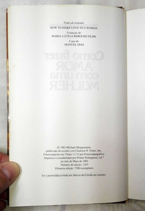Livro Como fazer amor com uma mulher