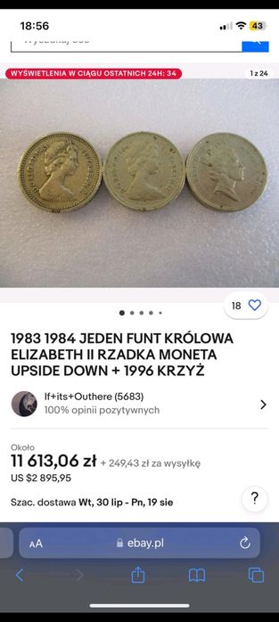 One Pound Krolowe Elizsbeth ll
