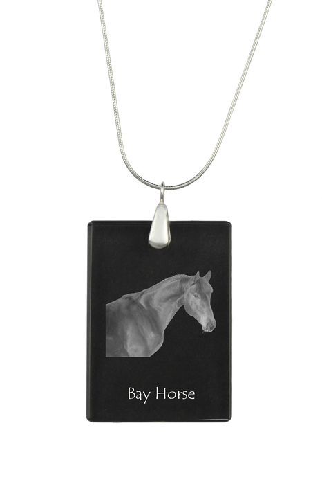 Koń gniady naszyjnik kryształowy z koniem Art-Dog