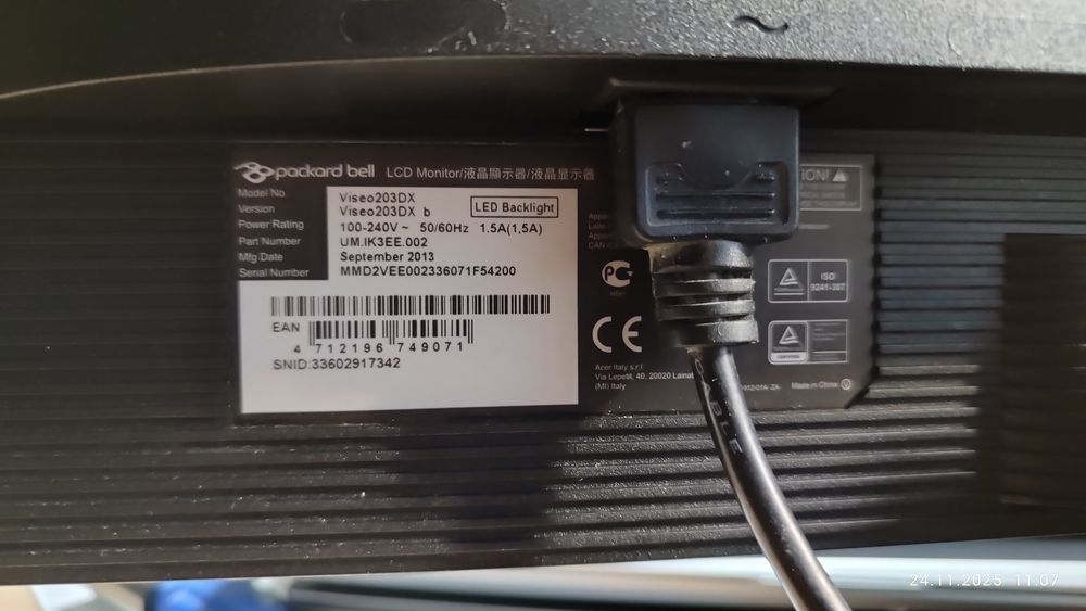 Монітор 20' Packard bell Viseo203DX