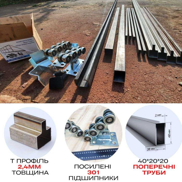 Звари сам, відкатні ворота, комплектуючі для воріт, каркас воріт