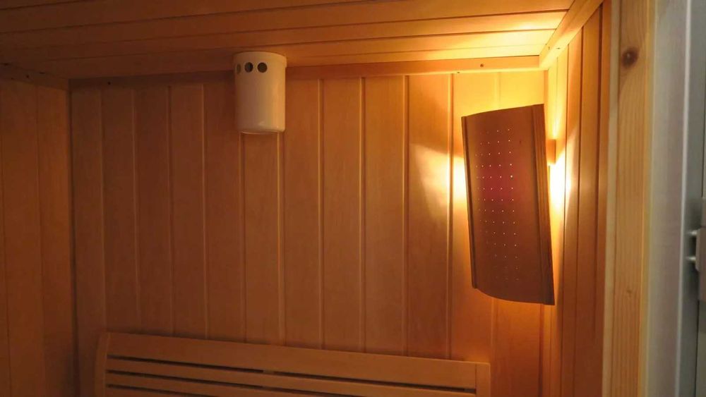 SAUNA sucha fińska biała 2w1 infrared narożna infra lecznicza Klafs