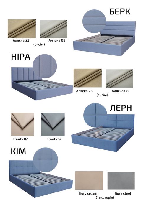 Кровать 140*200, 160*200, 180*200, ліжко з підйомним механізмом