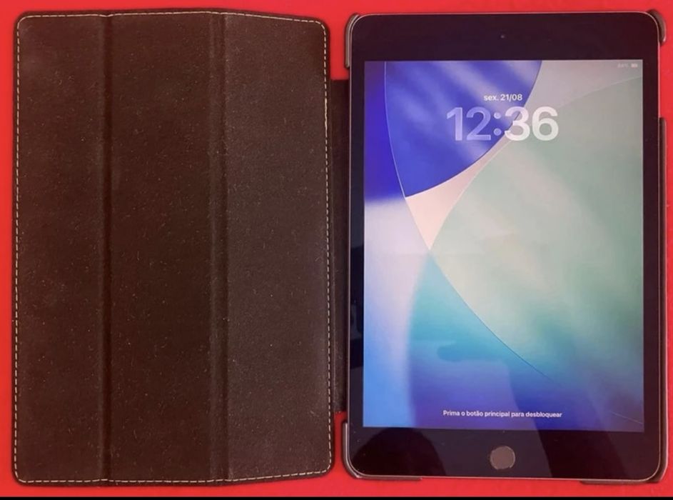 iPad mini 5 - com caixa - oferta capa em pele
