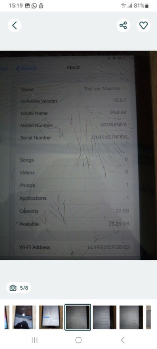 Ipad air 32 GB, primeira geração