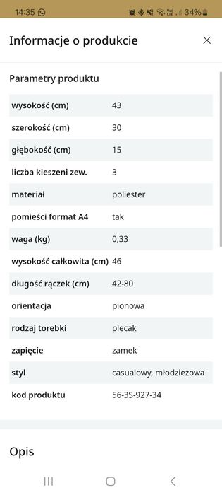 Plecak Wittchen nowy