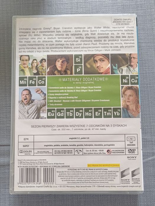 Breaking Bad Kompletny Sezon Pierwszy