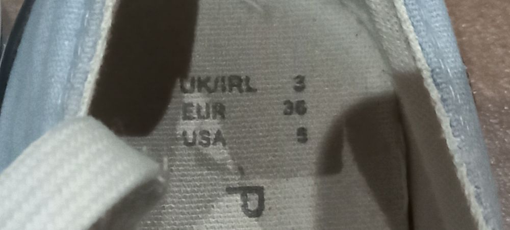 Tenis tipo All Star azul claro n°36