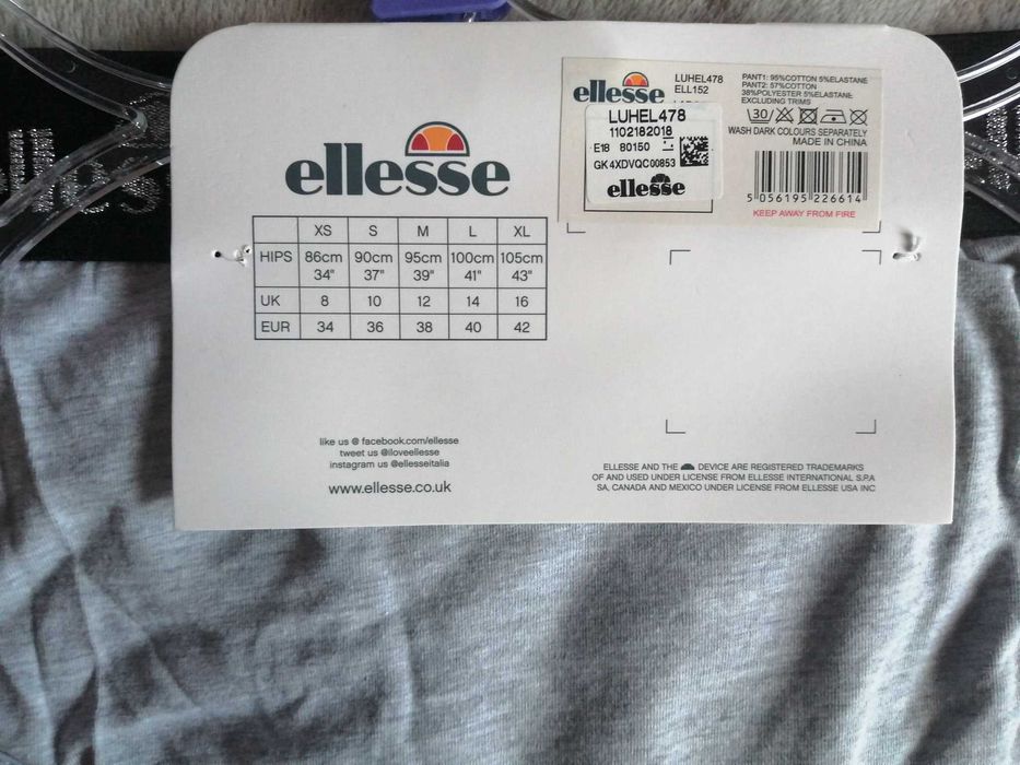 ELLESSE 2 Pack Short 2 x Figi Nowe Majtki Damskie E 40 Oryginalne 100%