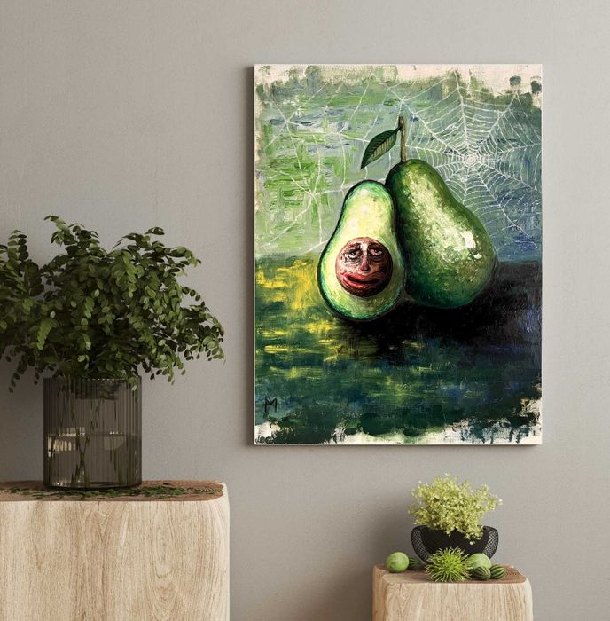 Pintura a óleo sobre tela ''O abacate''