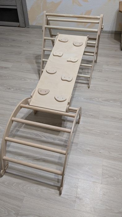 Монтессорі дитячий комплекс:арка,трикутник і гірка