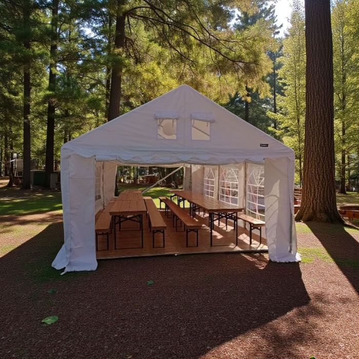 Namioty 4x6 / 4x8 — wynajem wypożyczalnia — catering impreza event