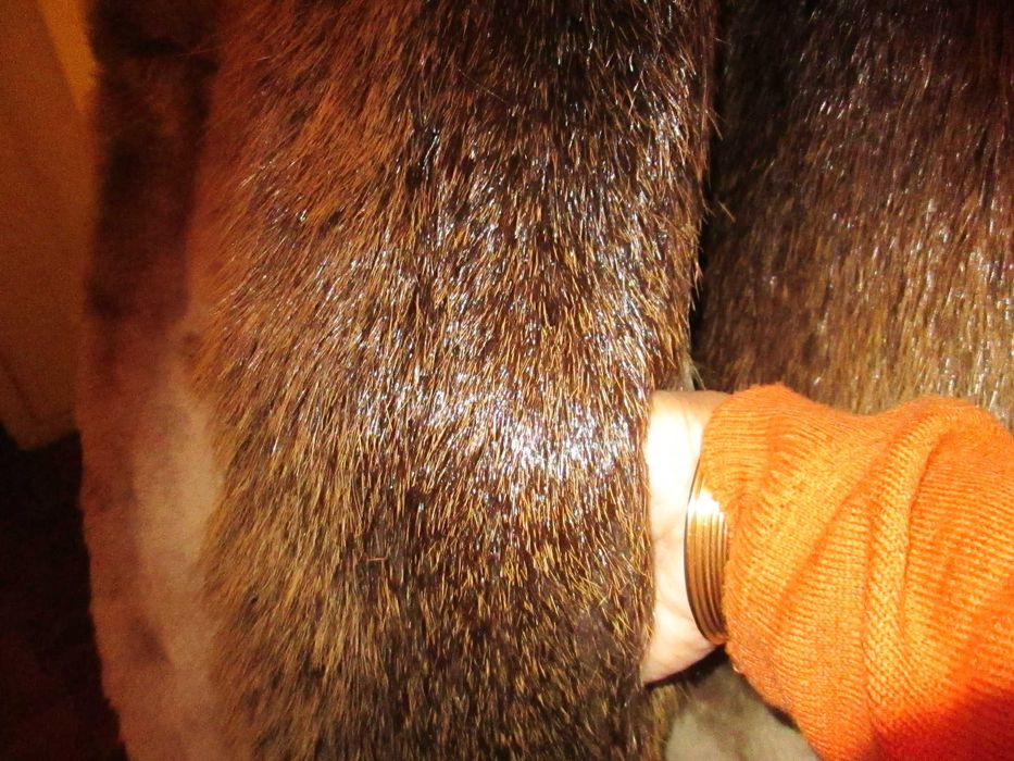 Casaco comprido de senhora em peles  verdadeiras de alta qualidade